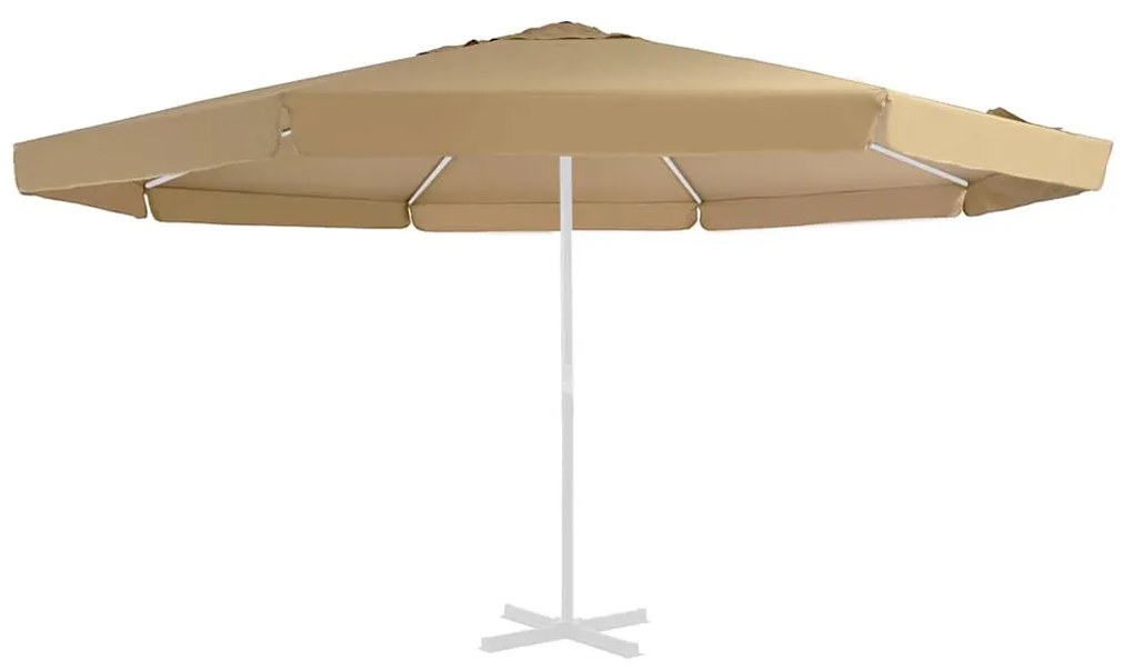 vidaXL Tecido substituição p/ guarda-sol 515 cm cinzento-acastanhado