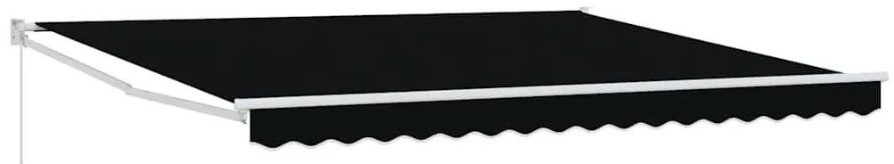 Toldo Retrátil Manual vidaXL Preto 400x300 cm