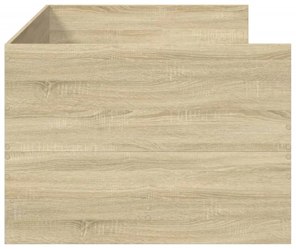 Sofá-cama com gavetas sem colchão 75x190 cm carvalho sonoma