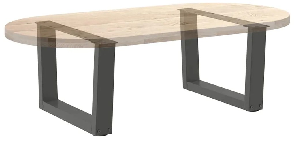 Pés para mesa de centro em V, 2 peças, antracite, 60x(30-31,3) cm, aço