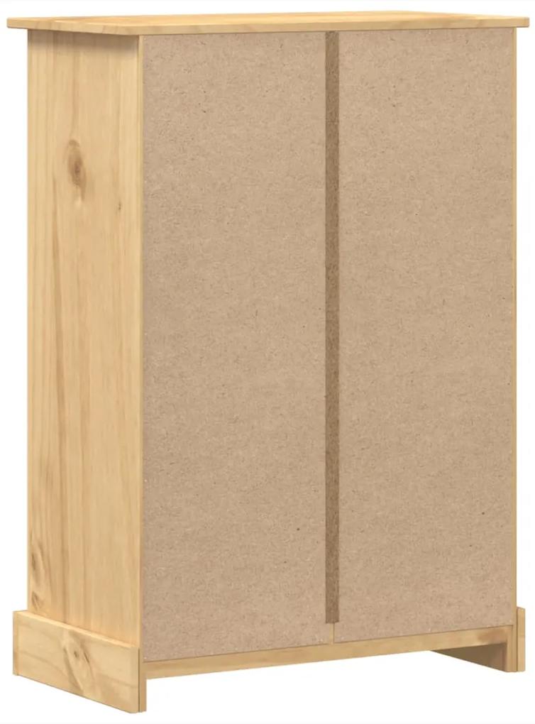 Armário com gavetas Corona 80x43x114 cm madeira de pinho maciça