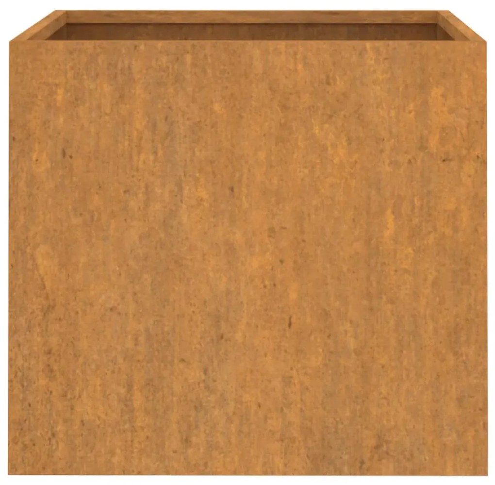 Vaso/floreira 42x40x39 cm aço corten