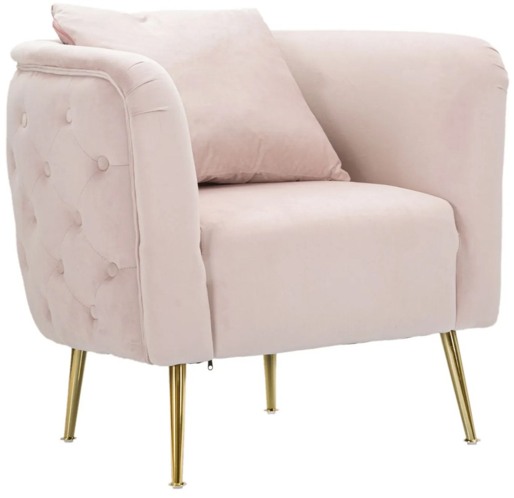 POLTRONA BUCARESTE ROSA 76X74X73 CM