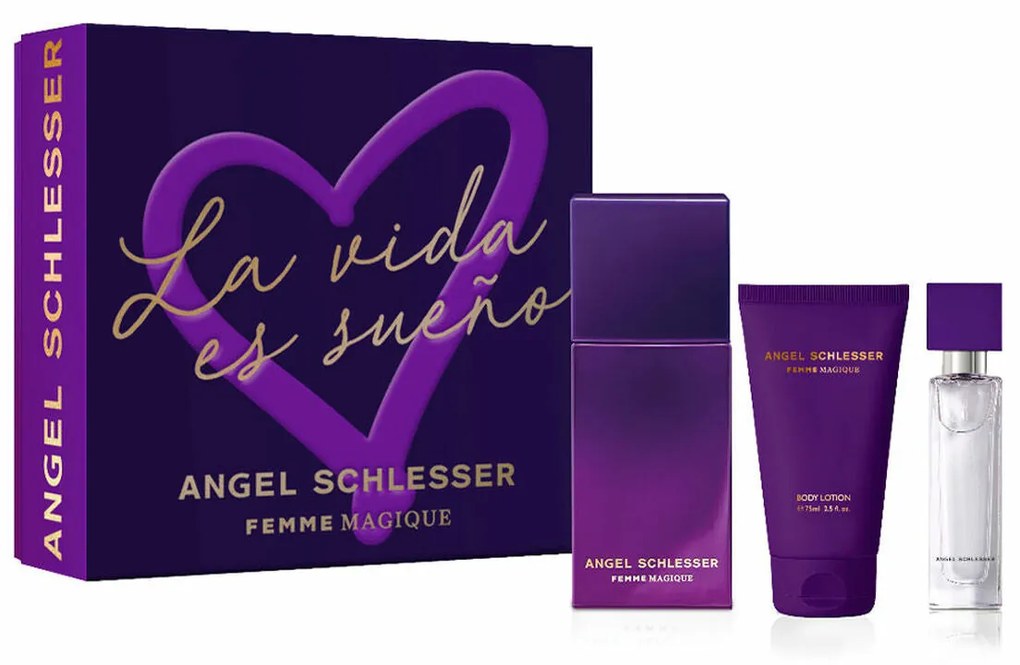 Conjunto de Perfume Mulher Angel Schlesser Femme Magique 3 Peças
