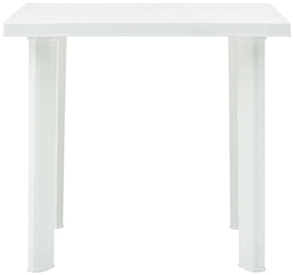 Mesa de jardim 80x75x72 cm plástico branco