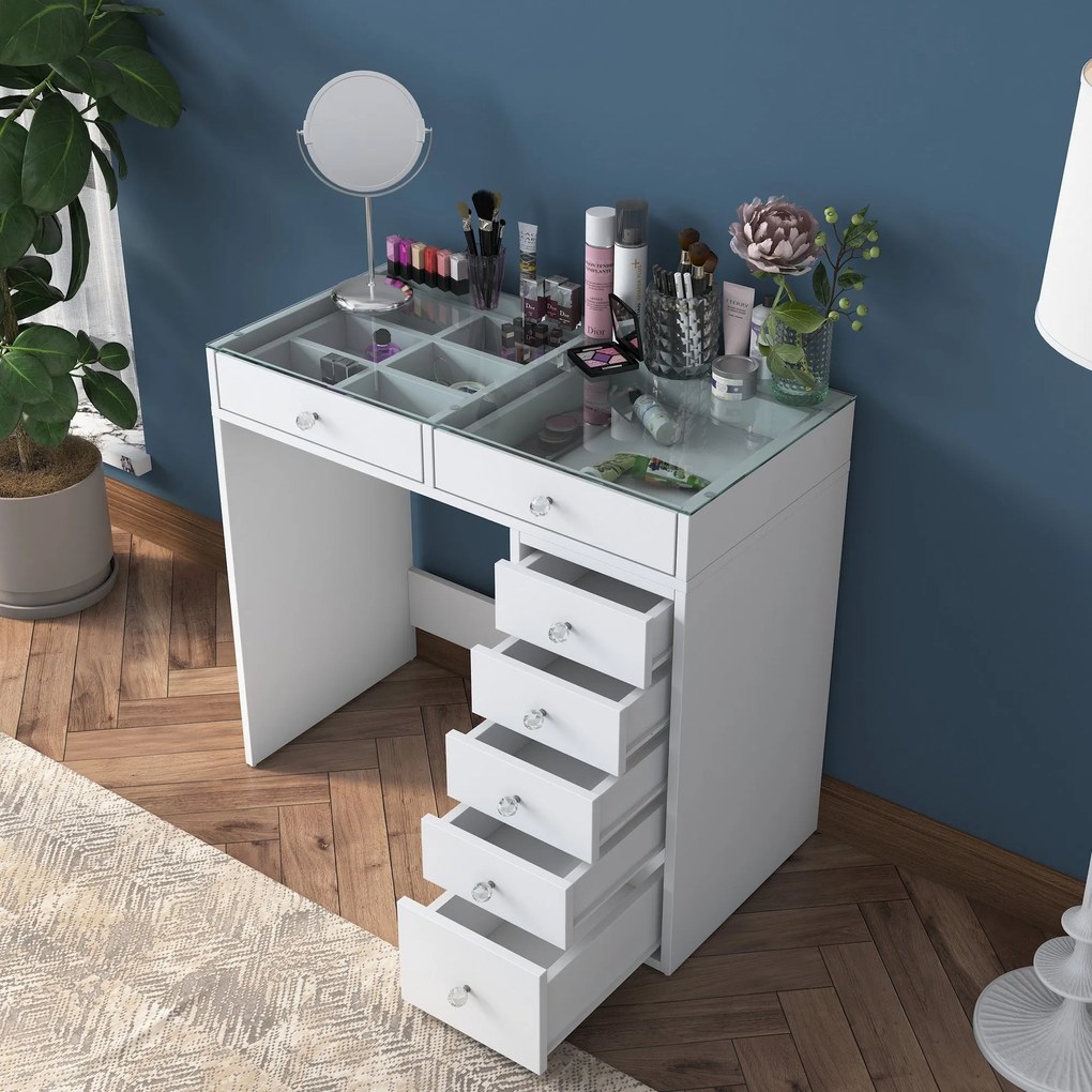Mesa de Maquilhagem BJ107 – Branco – 90x79,8x44,5 cm