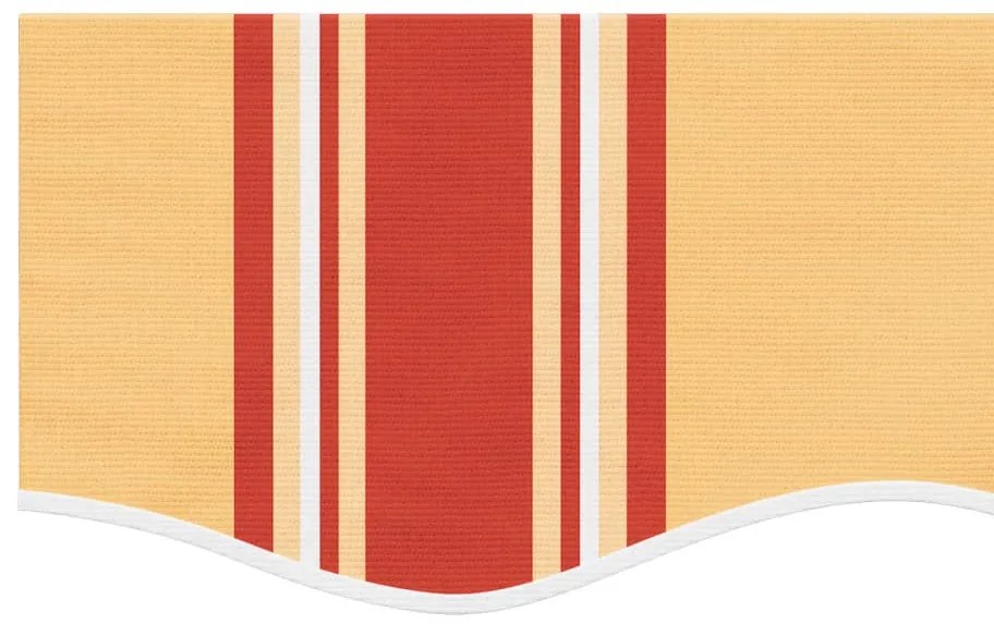 Tecido substituição p/ sanefa toldo 4,5m riscas amarelo/laranja