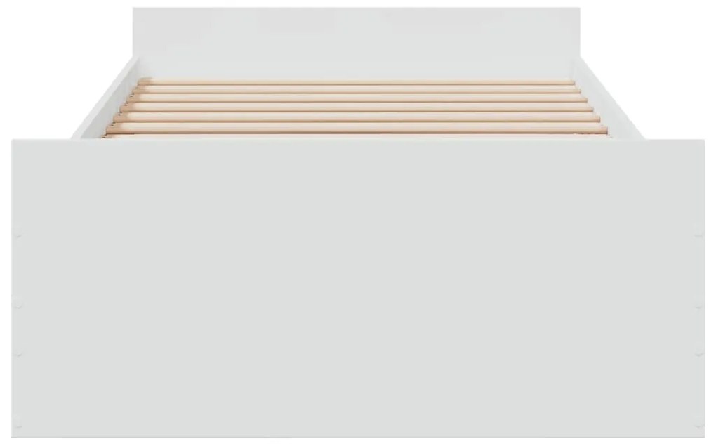 Estrutura cama c/ gavetas 75x190 cm derivados de madeira branco