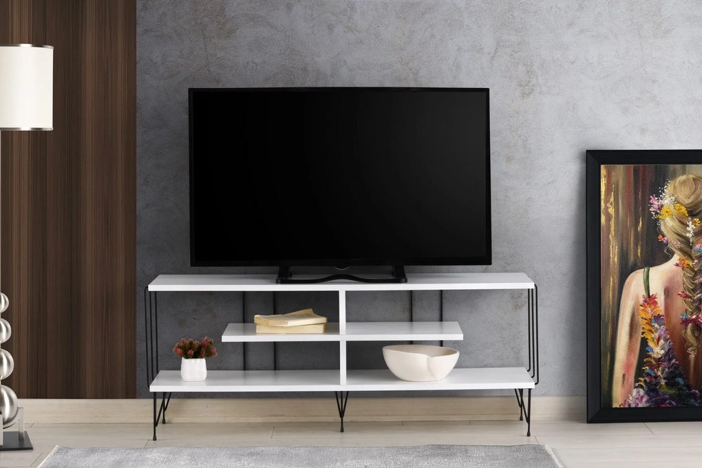 Móvel TV Eze – Branco – 120 cm x 44,5 cm x 30 cm
