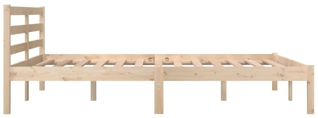Estrutura de cama 140x190 cm pinho maciço