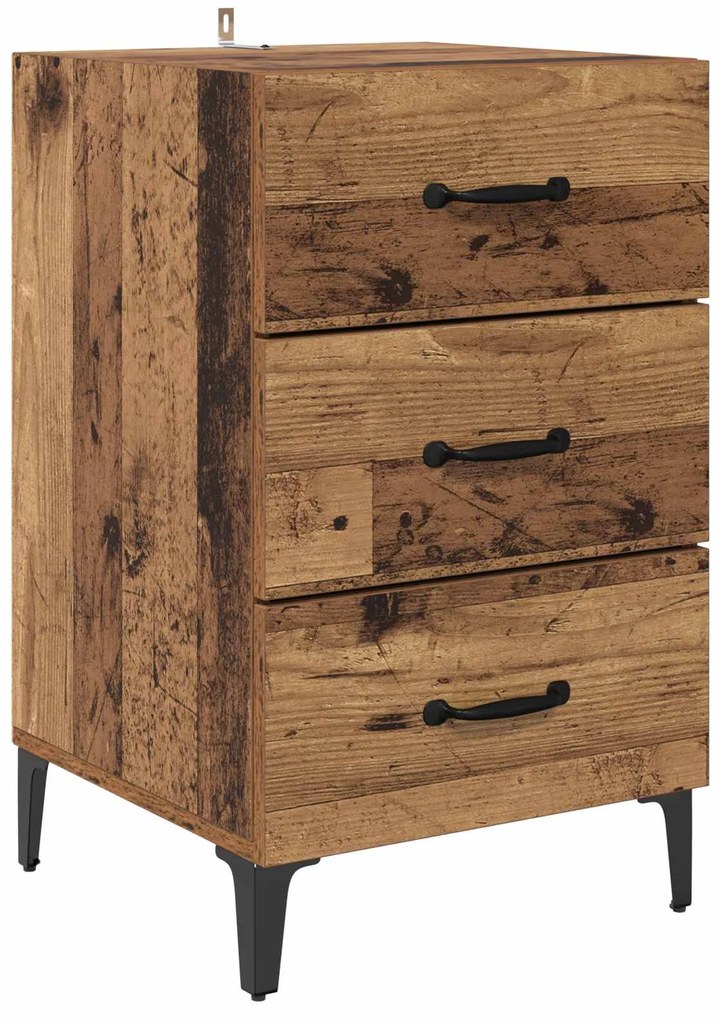 vidaXL Armário de Cabeceira Madeira antiga 40 x 40,5 x 66 cm