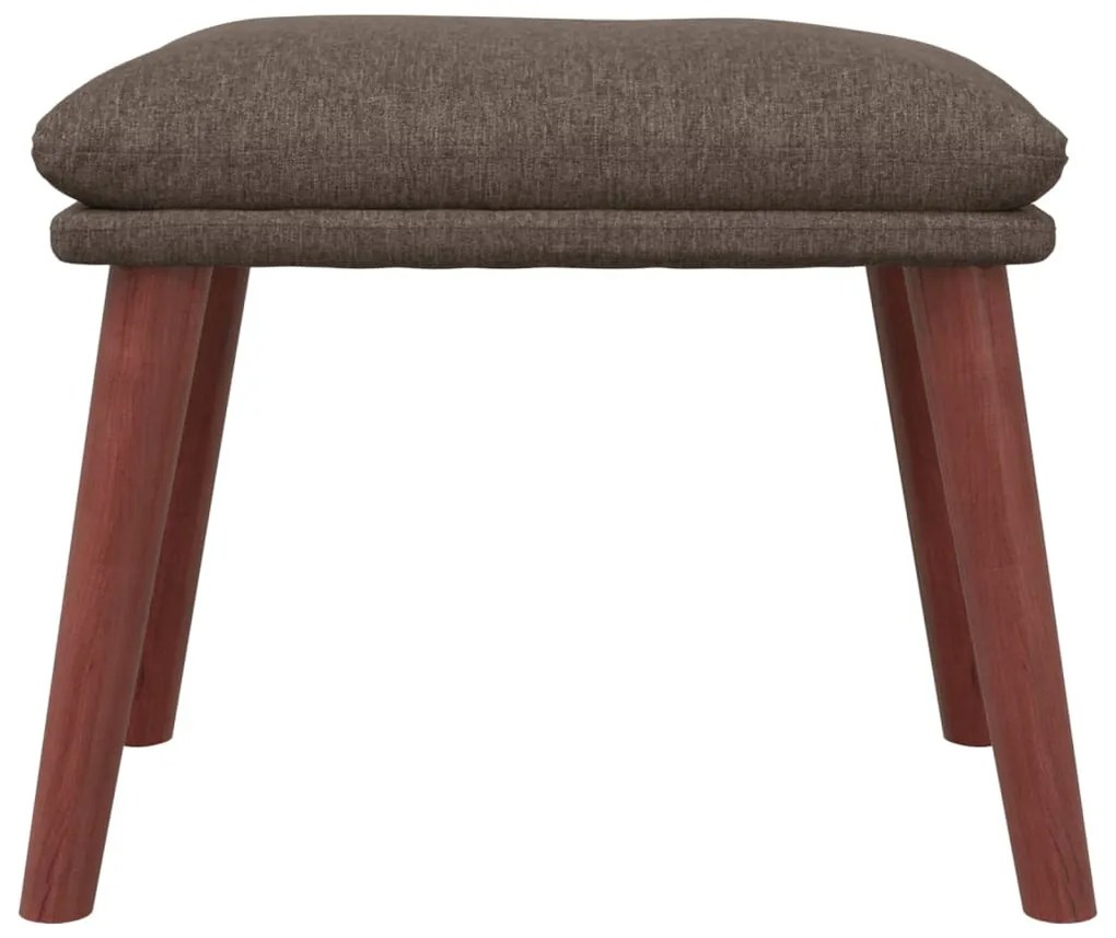 Apoio de pés 45x29,5x35 cm tecido cinzento-acastanhado