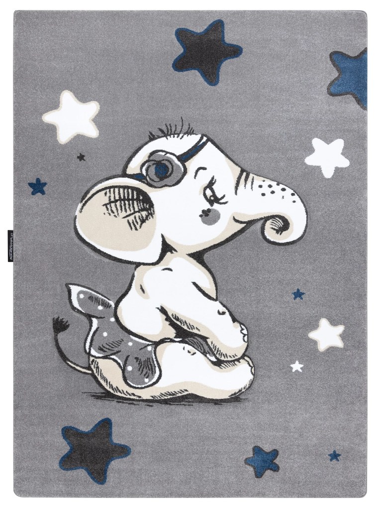 Tapete PETIT ELEPHANT ELEFANTE ESTRELA cinzento