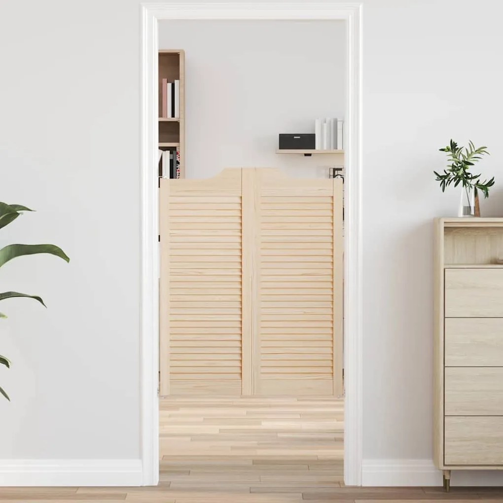 vidaXL Portas de batente design de persiana 1-Par pinho maciço