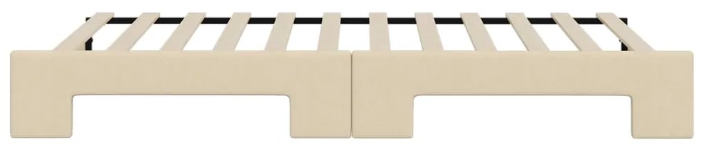 Sofá-cama com gavetão 80x200 cm tecido cor creme