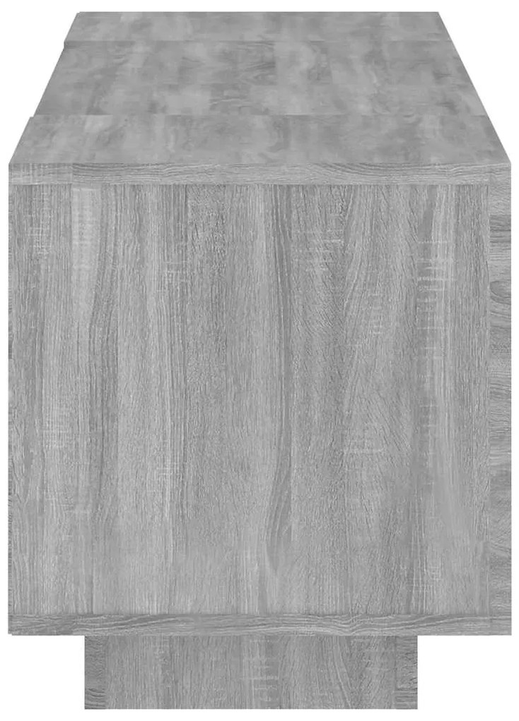 Móvel de TV com luzes LED 160x35x40 cm sonoma cinzento