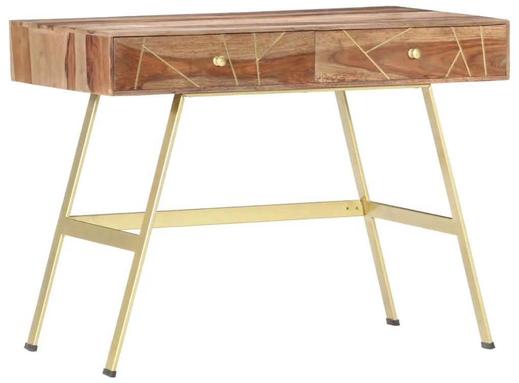 vidaXL Secretária com gavetas 100x55x75 cm madeira de acácia maciça