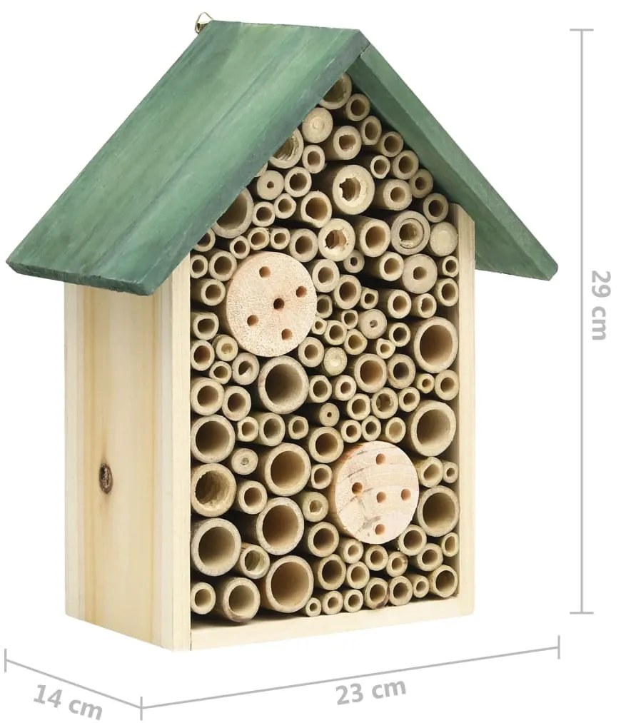 314813 vidaXL Insect Hotels 2 pcs 23x14x29 cm Solid Firwood