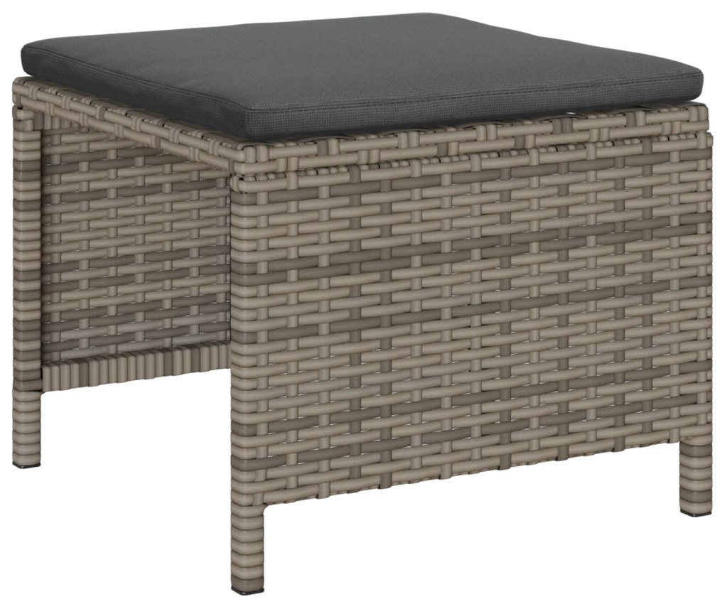 Conjunto de Sofás para Exterior Cinza e cinza escuro