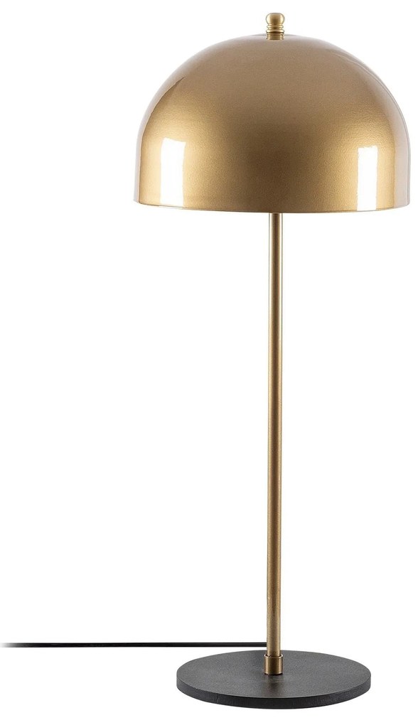 Candeeiro de Mesa Can – Dourado e Preto – 24 x 24 cm
