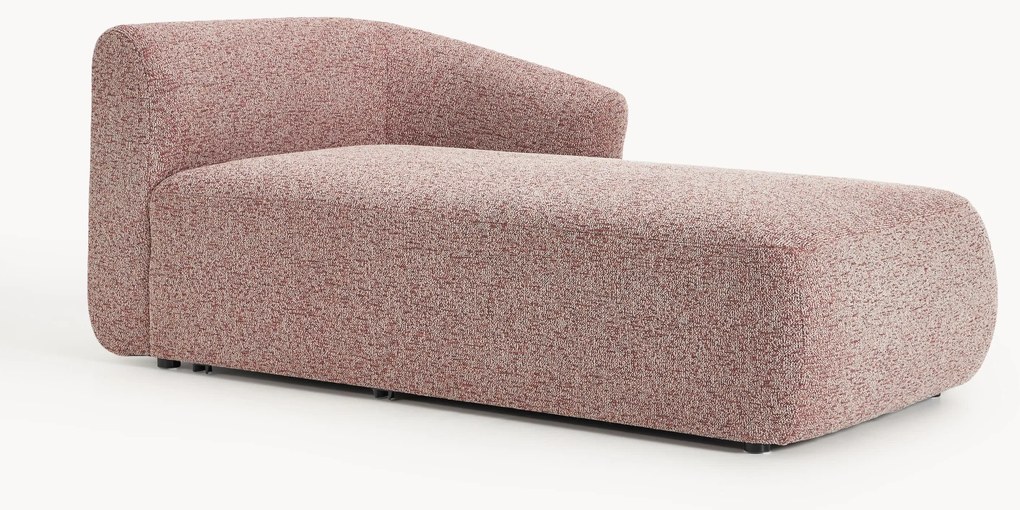 Módulo de canto com chaise longue em bouclé Sofia