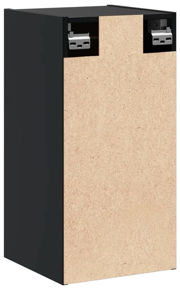 Armários de parede 2 pcs 30x30x60 cm pinho maciço preto