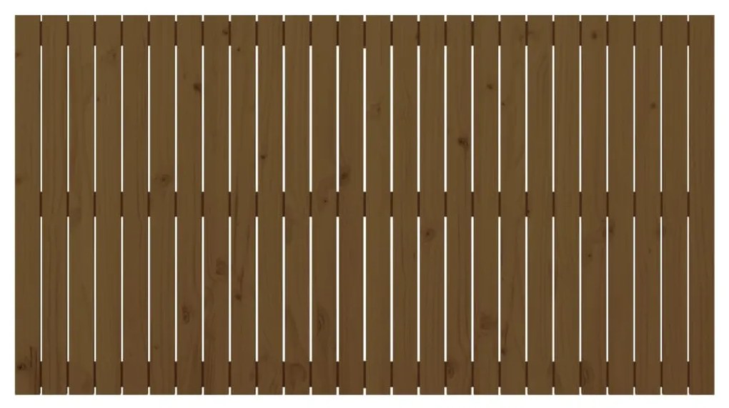 Cabeceira de parede 166x3x90 cm pinho maciço castanho-mel