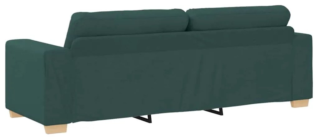 Sofá de 3 lugares vidaXL Verde Escuro 180 cm em Tecido