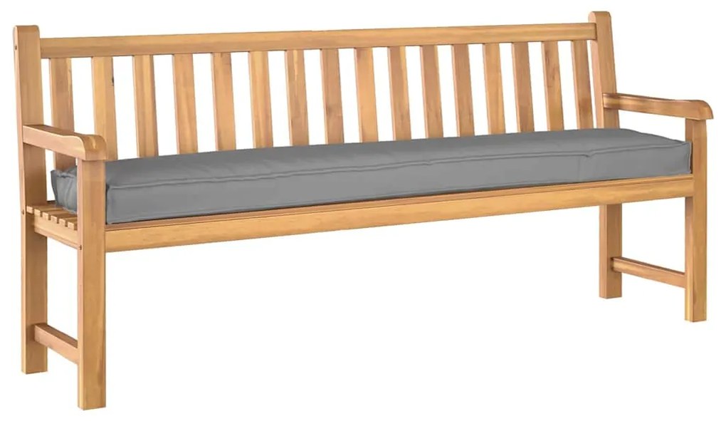 Almofada de Palete para Banco Cinza 180 x 40 x 8 cm em Tecido Oxford