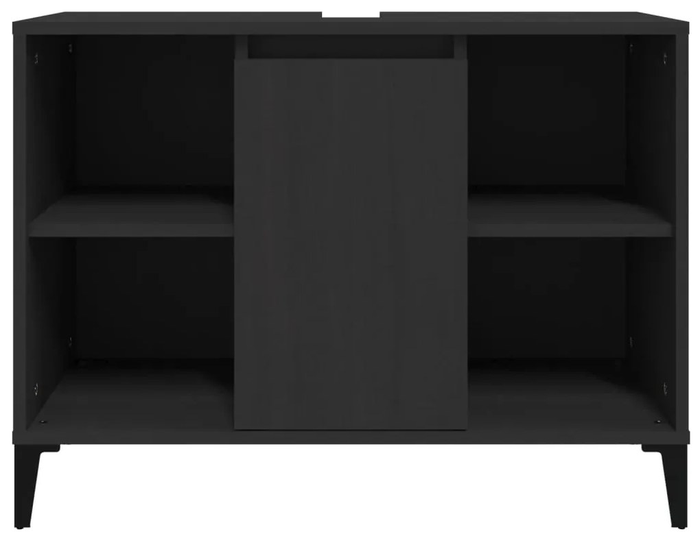 Móvel p/ lavatório 80x33x60 cm derivados de madeira preto