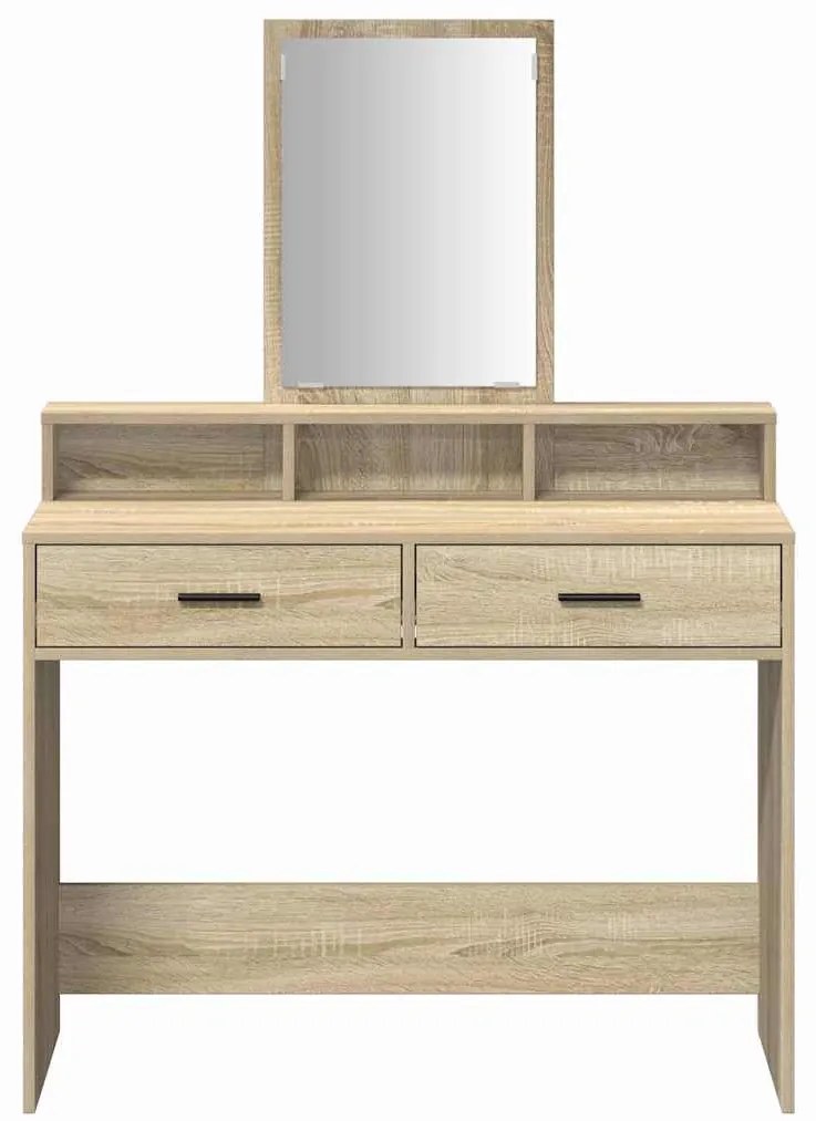Mesa de Maquilhagem com Gavetas Carvalho Sonoma 100x41x140 cm