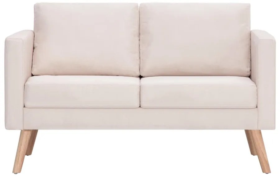 2 pcs conjunto de sofás tecido cor creme
