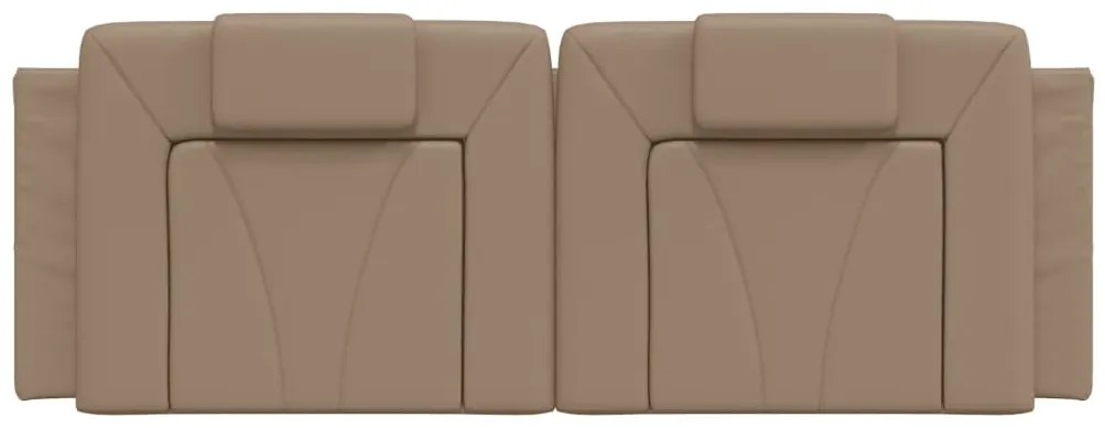 Almofadão de cabeceira 120 cm couro artificial cappuccino