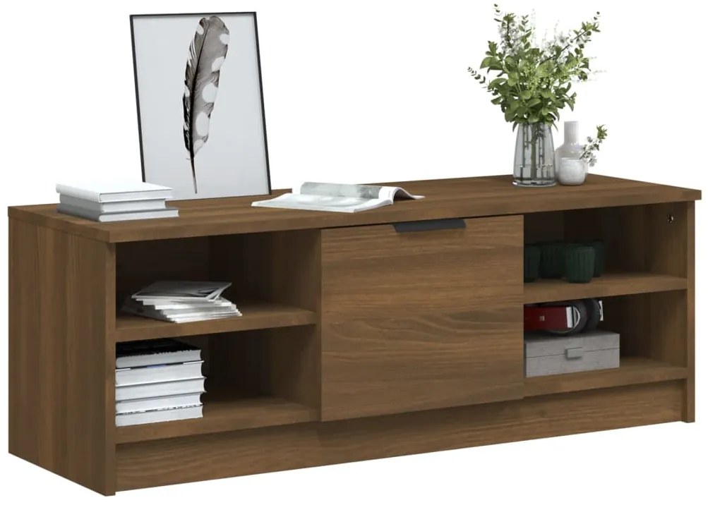 Móvel TV 102x35,5x36,5 cm madeira processada carvalho castanho