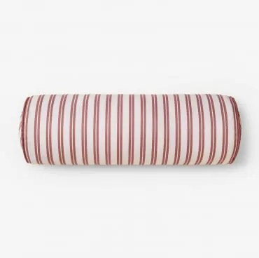 Cilindro Almofada 15x50 Cm Para Jardim Em Tecido Somalia Branco Gardenia - Terracota - Sklum
