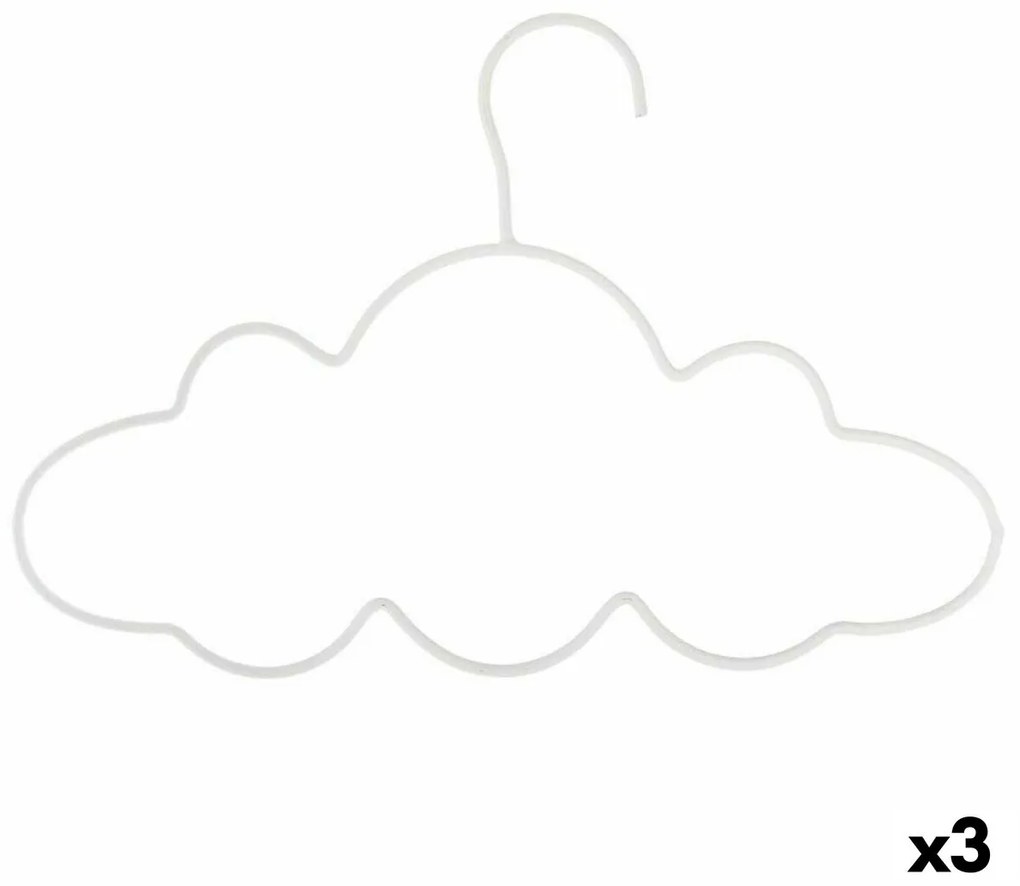 Cabides Atmosphera Metal Nuvens 3 Unidades (29,8 X 21 X 0,4 cm)