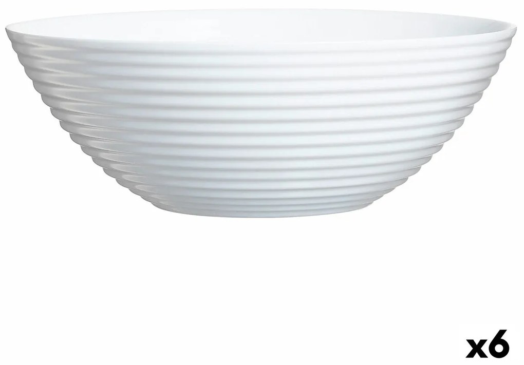 Saladeira Luminarc Harena Branco Vidro (ø 27,3 cm) (6 Unidades)