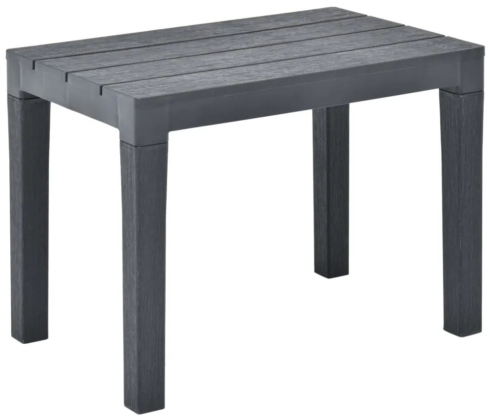 Mesa de jardim com 2 bancos plástico antracite