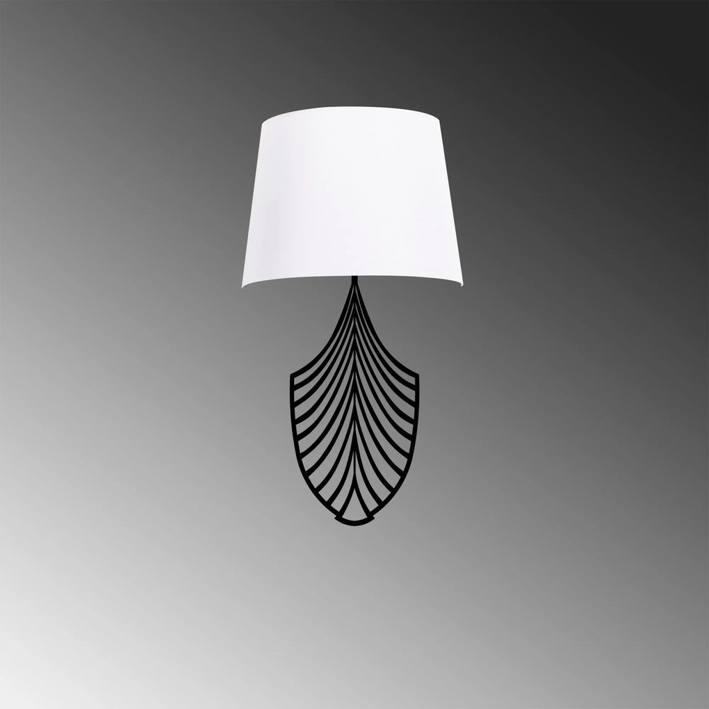 Candeeiro de Parede Asaf – Branco Preto – 15 x 28 cm