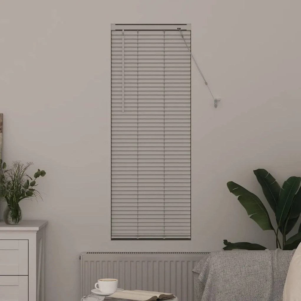 Persiana de Janela com cortinas Outros Manual Branco 80 x 130 cm Alumí