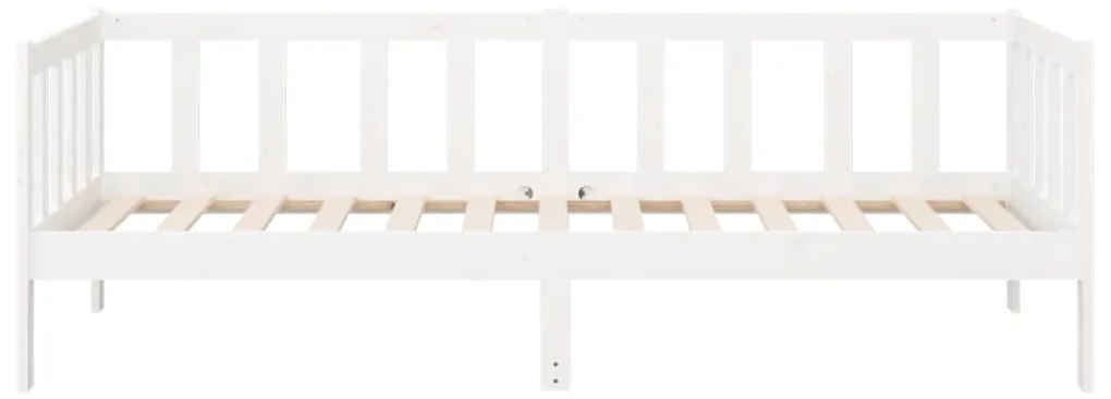 Sofá-cama 90x190 cm madeira de pinho maciça branco