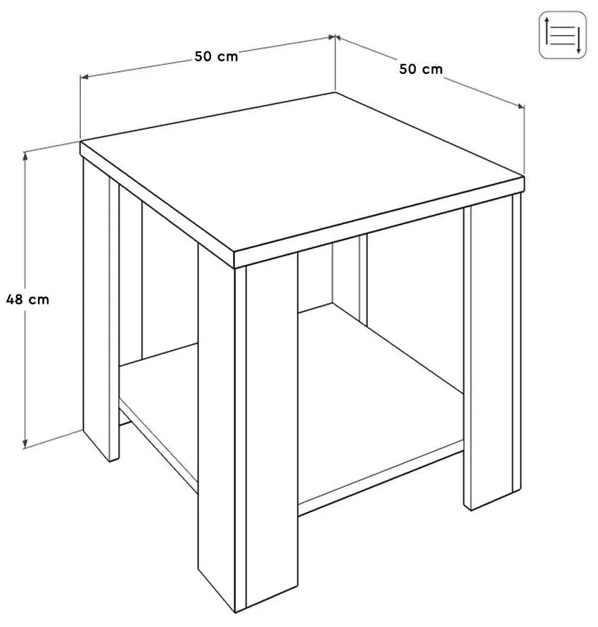 Mesa de Centro "Shp-550-Tt-1" - Design Moderno - Taupe