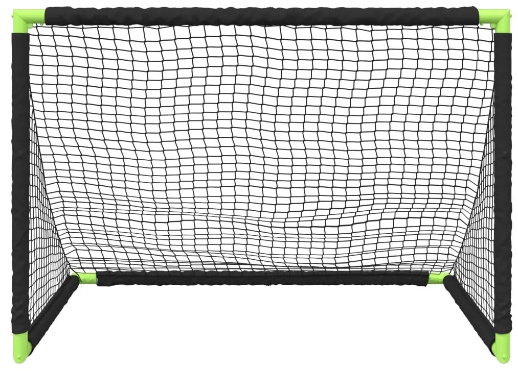 Baliza de futebol infantil dobrável 90x64x64 cm preto