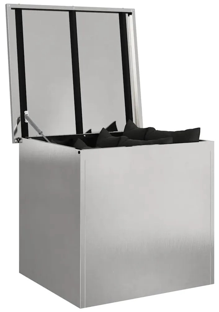 Caixa de Armazenamento Externa - Prateada - 55 x 50,5 x 50 cm - Aço In