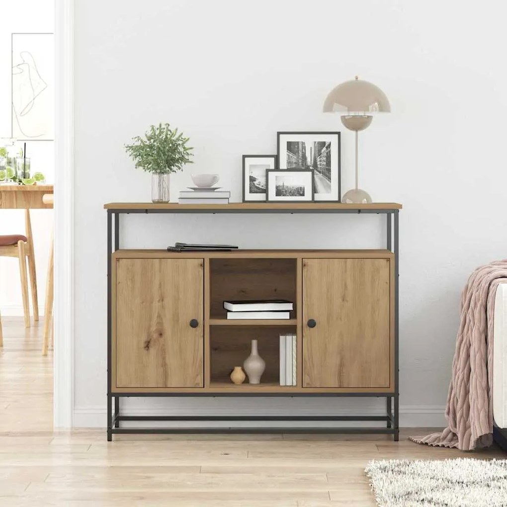 Sideboard vidaXL Artisan Carvalho 100x35x80 cm Madeira engenheirada e