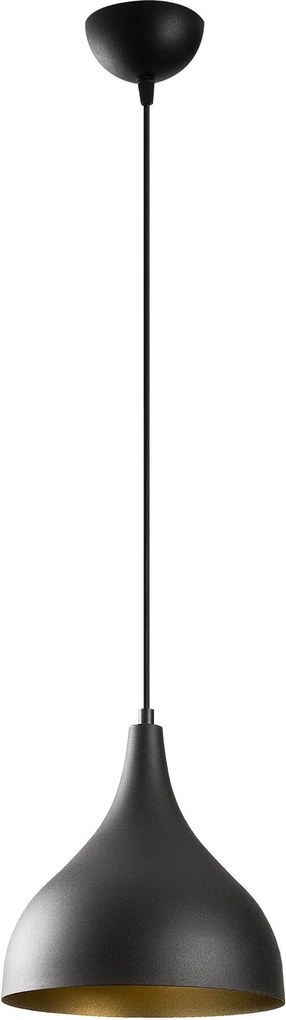 Candeeiro de Teto Saglam – Preto e Dourado – 26 cm x 126 cm