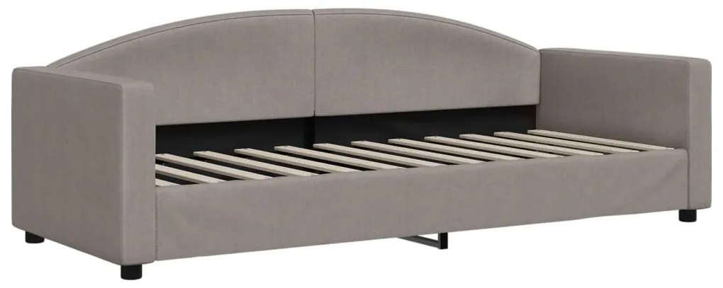 Sofá-cama c/ gavetão/colchões 80x200cm tecido cinza-acastanhado