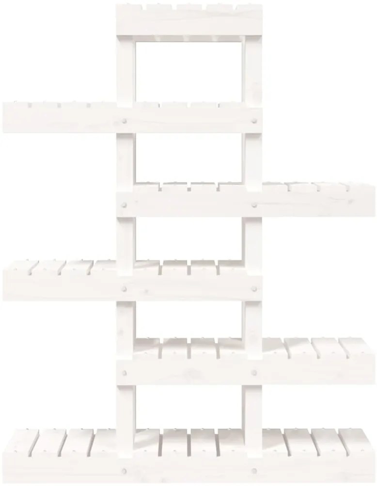 Suporte para plantas 85x25x109,5 cm pinho maciço branco