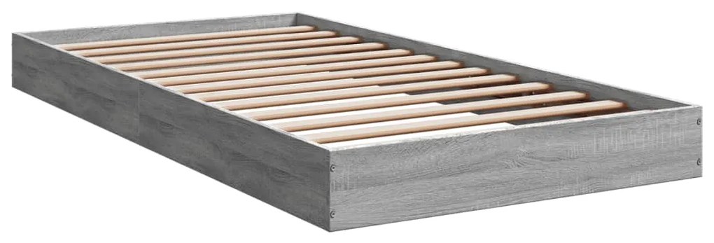 Estrutura cama 90x190 cm derivados de madeira cinzento sonoma