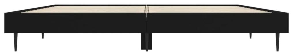 Estrutura de cama 135x190 cm derivados de madeira preto